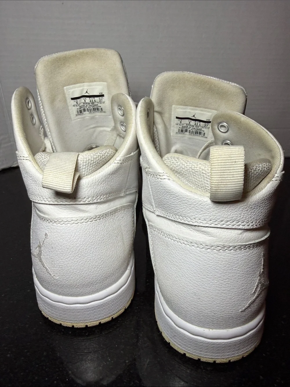 Jordan Flight Legend Triple White Men's Sneakers Size 9